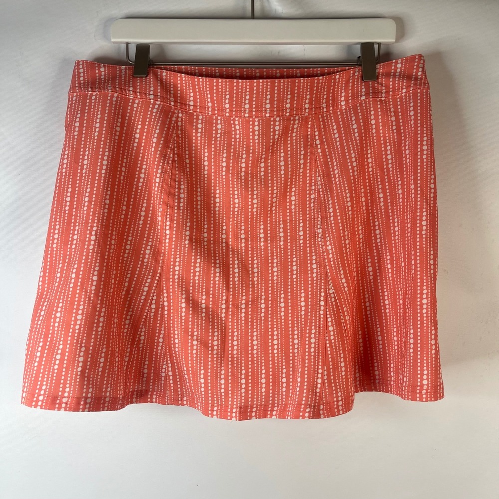 RipSkirt Hawaii Wrap Skirt Women Large Orange Dotted Stripe Quick Dry Mini Skirt - Picture 4 of 8